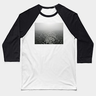 Coney Island Beach Fog Baseball T-Shirt